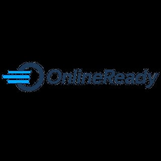 OnlineReady logo with blue circular design and horizontal lines